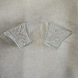 Art Deco Glass Sugar and Creamer